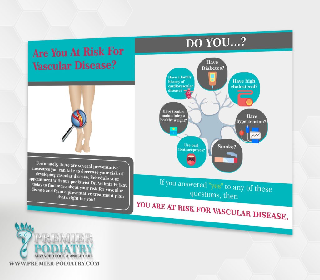 Are Your At Risk For Vascular Disease? | Premier Podiatry Infographics